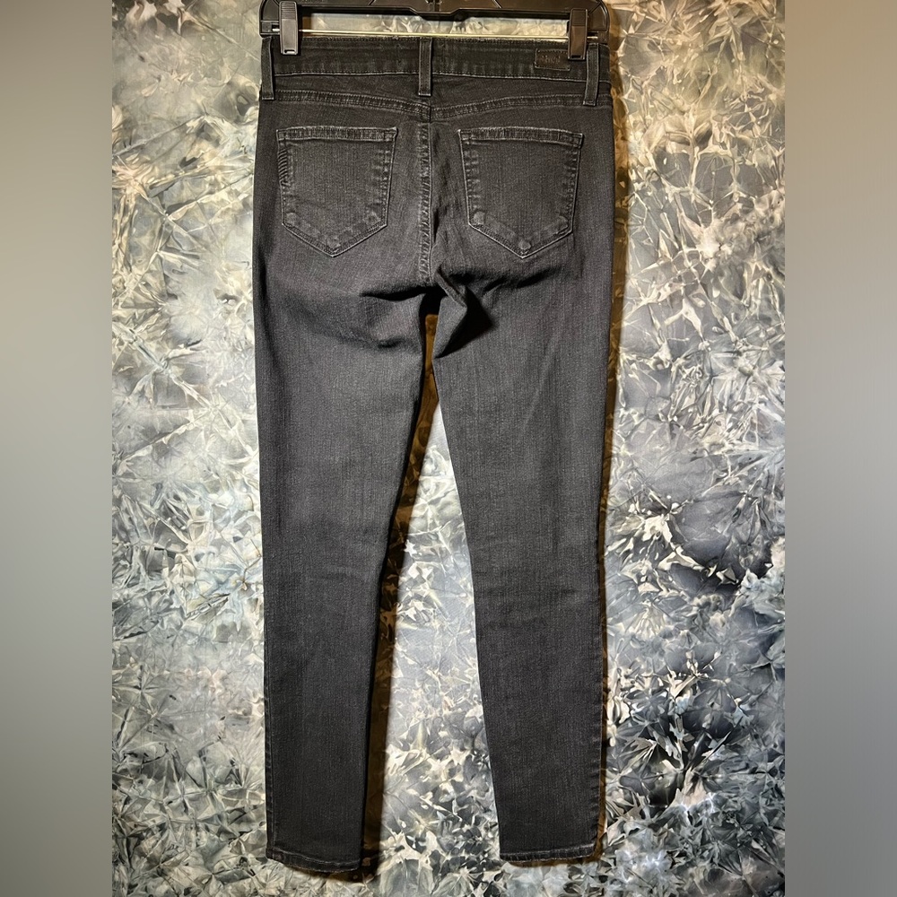 PAIGE VERDUGO ANKLE sleek vintage look black Midrise Denim jagging stretch Jeans - Picture 2 of 9